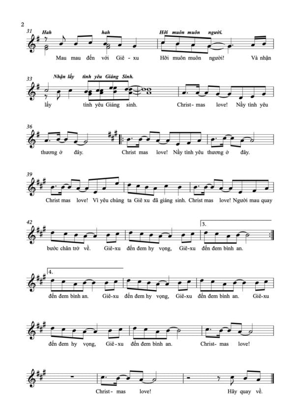 Alternative view of Sheet Christmas Love