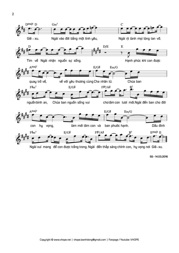 Alternative view of Sheet Hy Vọng